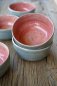 Preview: handgetöpferte rosa achatgraue Keramik Bowl
